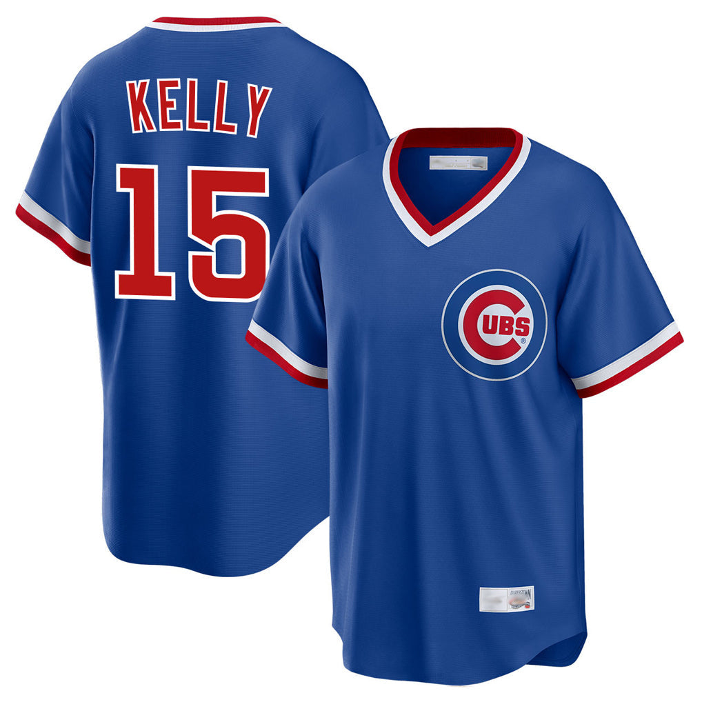 Chicago Cubs #15 Carson Kelly Player Royal Cooperstown Collection Limited Stitched Baseball Jersey