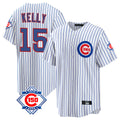 Chicago Cubs #15 Carson Kelly Player White 150th Anniversary Home Game Stitched Baseball Jersey