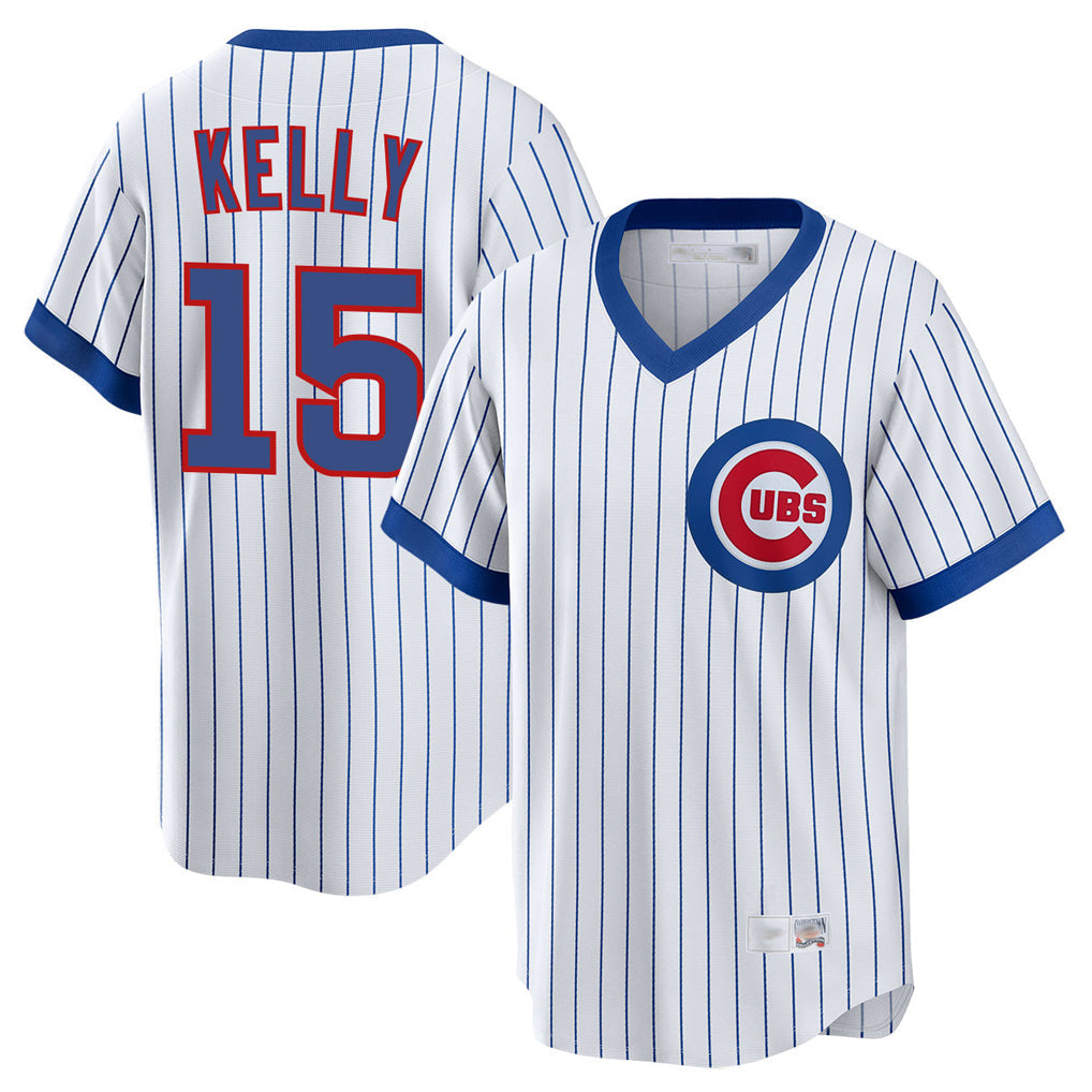 Chicago Cubs #15 Carson Kelly Player White Cooperstown Collection Limited Stitched Baseball Jersey