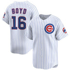 Chicago Cubs #16 Matthew Boyd White Home Limited Stitched Baseball Jersey