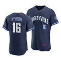 Chicago Cubs #16 Patrick Wisdom 2021 Navy City Connect Stitched Baseball Jersey