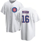 Chicago Cubs #16 Patrick Wisdom White Cool Base Stitched Baseball Jersey