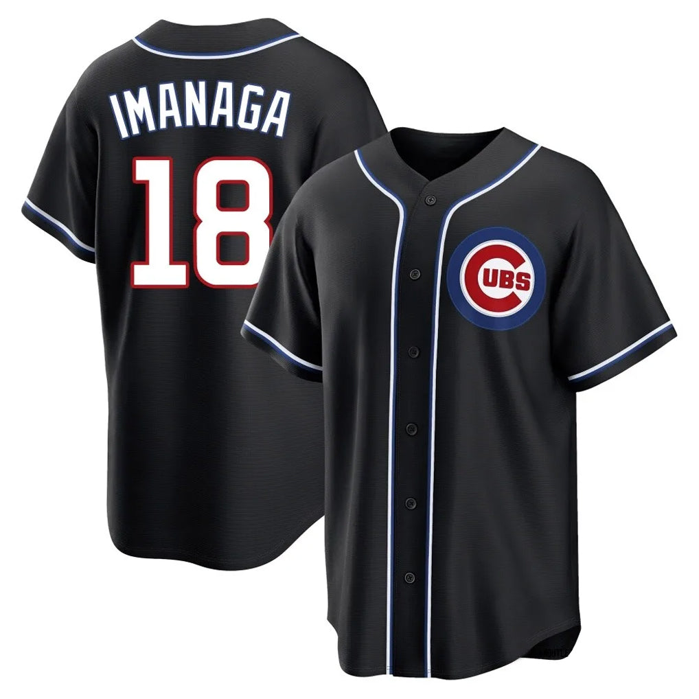 Chicago Cubs #18 Shota Imanaga Player Black Fashion Out Game Stitched Baseball Jersey