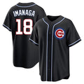 Chicago Cubs #18 Shota Imanaga Player Black Fashion Out Game Stitched Baseball Jersey