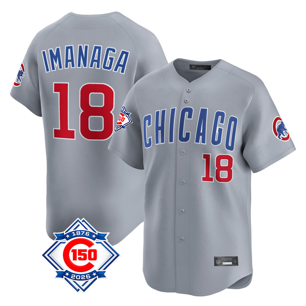 Chicago Cubs #18 Shota Imanaga Player Gray Road 150th Anniversary Limited Home Stitched Baseball Jersey