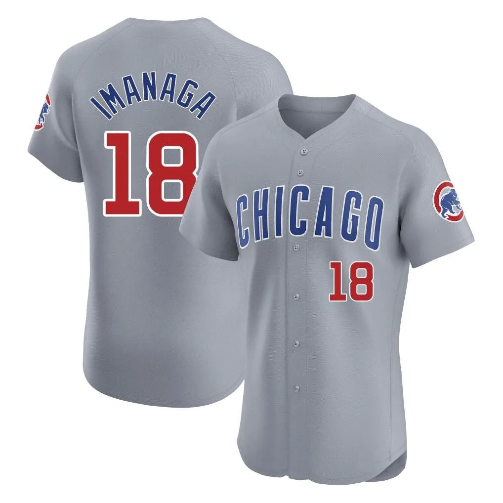 Chicago Cubs #18 Shota Imanaga Player Gray Road Limited Elite Home Stitched Baseball Jersey