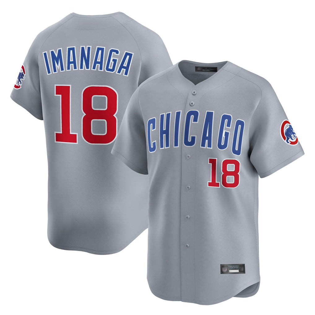 Chicago Cubs #18 Shota Imanaga Player Gray Road Limited Home Stitched Baseball Jersey