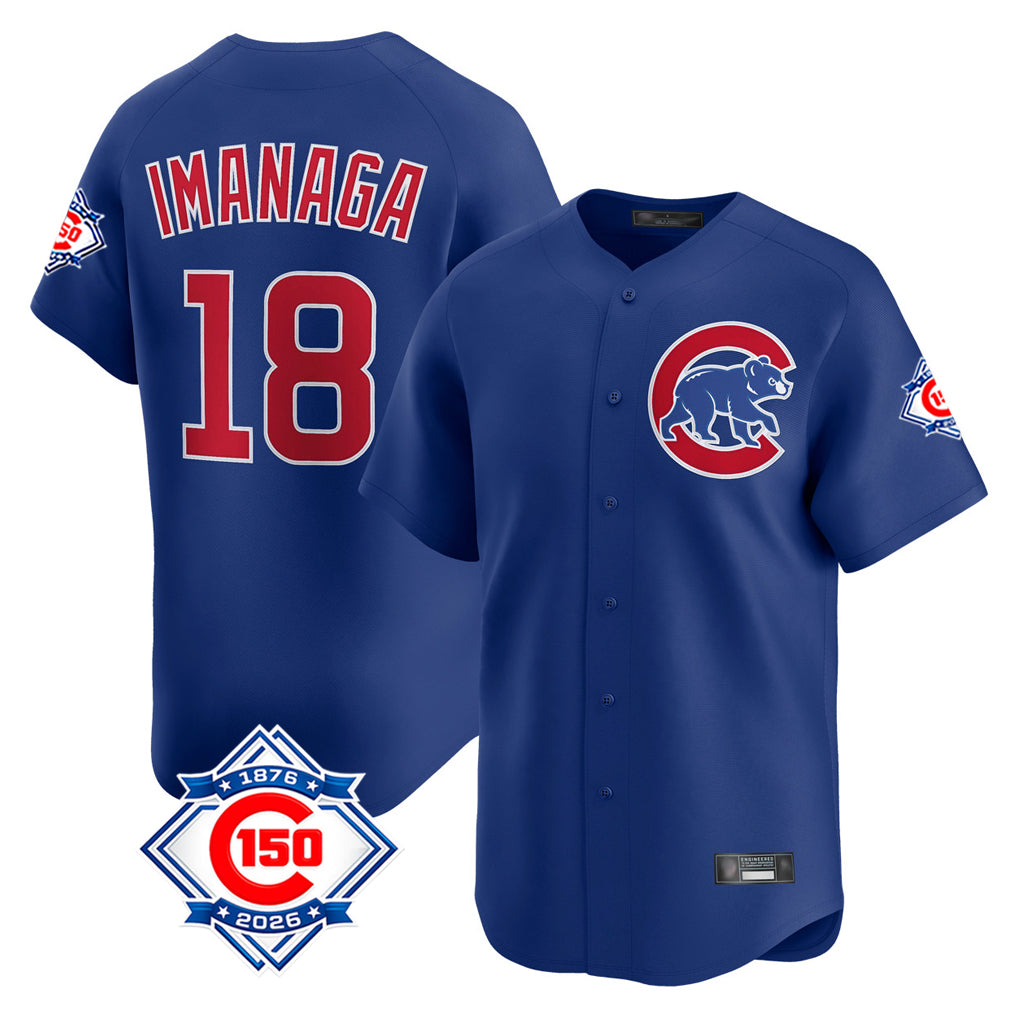 Chicago Cubs #18 Shota Imanaga Player Royal 150th Anniversary Limited Home Stitched Baseball Jersey