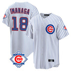 Chicago Cubs #18 Shota Imanaga Player White 150th Anniversary Home Game Stitched Baseball Jersey