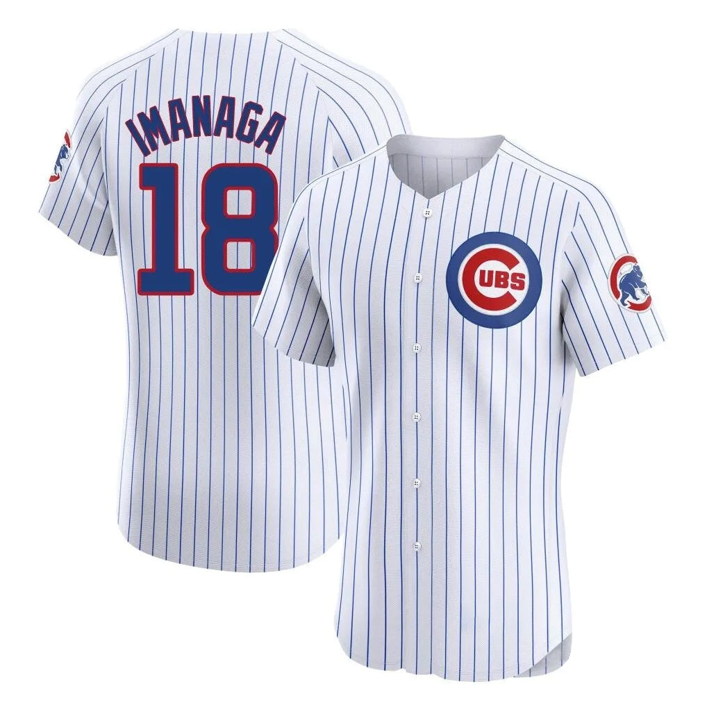 Chicago Cubs #18 Shota Imanaga Player White Limited Elite Home Game Stitched Baseball Jersey