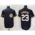 Chicago Cubs #23 Ryne Sandberg Black Gold 'Ryne Sandberg Tribute' Vapor Limited V2 Stitched Baseball Jersey