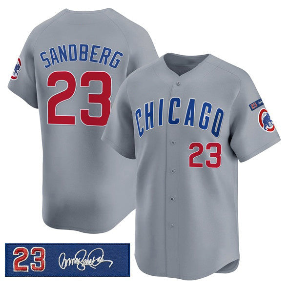 Chicago Cubs #23 Ryne Sandberg Gray 'Ryne Sandberg Tribute' Vapor Limited V3 Stitched Baseball Jersey