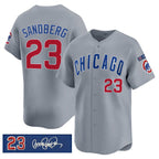 Chicago Cubs #23 Ryne Sandberg Gray 'Ryne Sandberg Tribute' Vapor Limited V3 Stitched Baseball Jersey