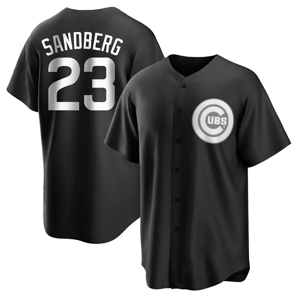 Chicago Cubs #23 Ryne Sandberg Player Black Game Stitched Baseball Jersey