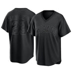 Chicago Cubs #23 Ryne Sandberg Player Black Home Game Stitched Baseball Jersey