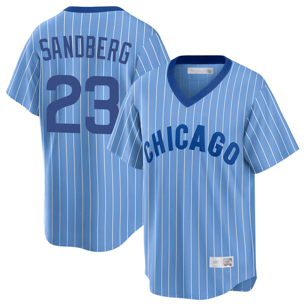 Chicago Cubs #23 Ryne Sandberg Player Blue Cooperstown Collection Limited Stitched Baseball Jersey