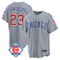 Chicago Cubs #23 Ryne Sandberg Player Gray 150th Anniversary Home Game Stitched Baseball Jersey