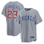 Chicago Cubs #23 Ryne Sandberg Player Gray Home Game Stitched Baseball Jersey