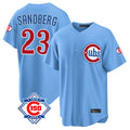 Chicago Cubs #23 Ryne Sandberg Player Light Blue 150th Anniversary Home Game Stitched Baseball Jersey