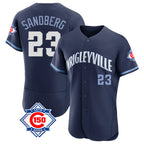 Chicago Cubs #23 Ryne Sandberg Player Navy City Connect 150th Anniversary Limited Elite Home Stitched Baseball Jersey