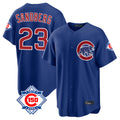 Chicago Cubs #23 Ryne Sandberg Player Royal 150th Anniversary Home Game Stitched Baseball Jersey