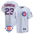 Chicago Cubs #23 Ryne Sandberg Player White 150th Anniversary Home Game Stitched Baseball Jersey