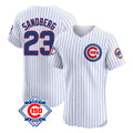 Chicago Cubs #23 Ryne Sandberg Player White 150th Anniversary Limited Elite Home Game Stitched Baseball Jersey