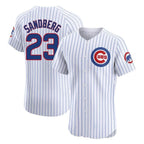 Chicago Cubs #23 Ryne Sandberg Player White Limited Elite Home Game Stitched Baseball Jersey