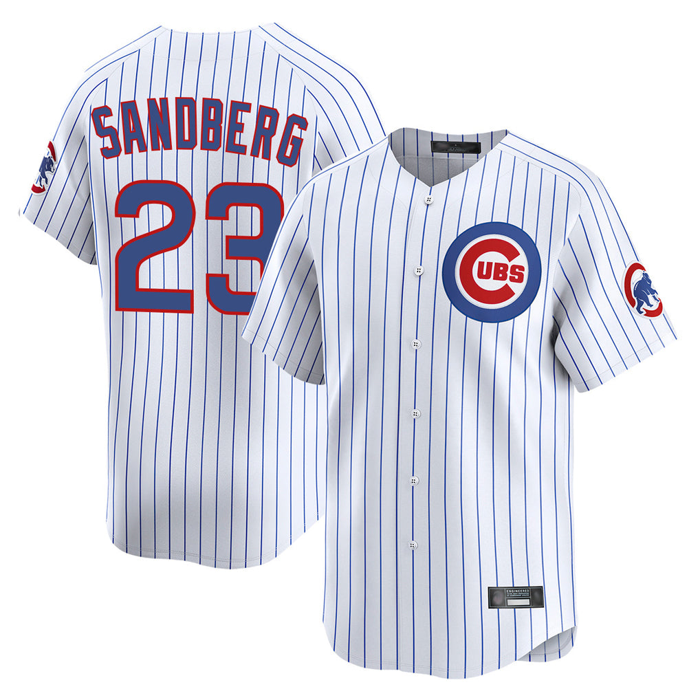 Chicago Cubs #23 Ryne Sandberg Player White Limited Home Game Stitched Baseball Jersey