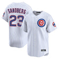 Chicago Cubs #23 Ryne Sandberg Player White Limited Home Game Stitched Baseball Jersey