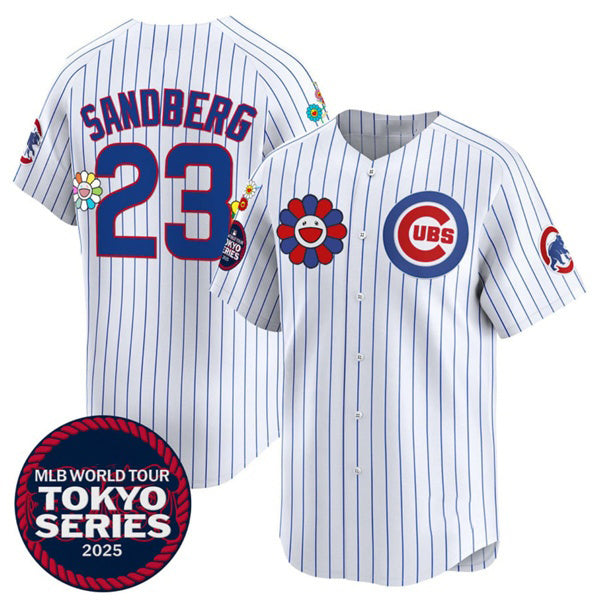 Chicago Cubs #23 Ryne Sandberg White 2025 Tokyo Series Limited Stitched Baseball Jersey