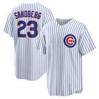 Chicago Cubs #23 Ryne Sandberg White Home Retired Player Replica Baseball Jersey