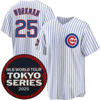 Chicago Cubs #25 Gage Workman White 2025 World Tour Tokyo Series Home Stitched Baseball Jersey