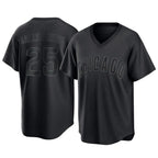 Chicago Cubs #25 Mois¨¦s Ballesteros Player Black Home Game Stitched Baseball Jersey