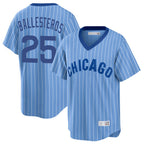 Chicago Cubs #25 Mois¨¦s Ballesteros Player Blue Cooperstown Collection Limited Stitched Baseball Jersey