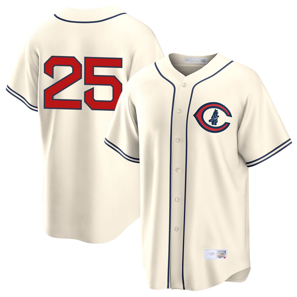 Chicago Cubs #25 Mois¨¦s Ballesteros Player Cream Field of Dreams Home Game Stitched Baseball Jersey