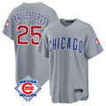 Chicago Cubs #25 Mois¨¦s Ballesteros Player Gray 150th Anniversary Home Game Stitched Baseball Jersey