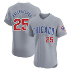 Chicago Cubs #25 Mois¨¦s Ballesteros Player Gray Road Limited Elite Home Stitched Baseball Jersey