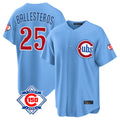 Chicago Cubs #25 Mois¨¦s Ballesteros Player Light Blue 150th Anniversary Home Game Stitched Baseball Jersey