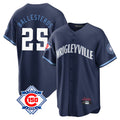 Chicago Cubs #25 Mois¨¦s Ballesteros Player Navy 150th Anniversary City Connect Home Game Stitched Baseball Jersey