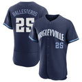 Chicago Cubs #25 Mois¨¦s Ballesteros Player Navy City Connect Limited Elite Home Stitched Baseball Jersey