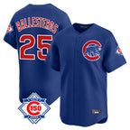 Chicago Cubs #25 Mois¨¦s Ballesteros Player Royal 150th Anniversary Limited Home Stitched Baseball Jersey