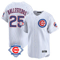 Chicago Cubs #25 Mois¨¦s Ballesteros Player White 150th Anniversary Limited Home Game Stitched Baseball Jersey