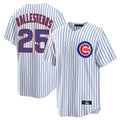 Chicago Cubs #25 Mois¨¦s Ballesteros Player White Game Home Stitched Baseball Jersey