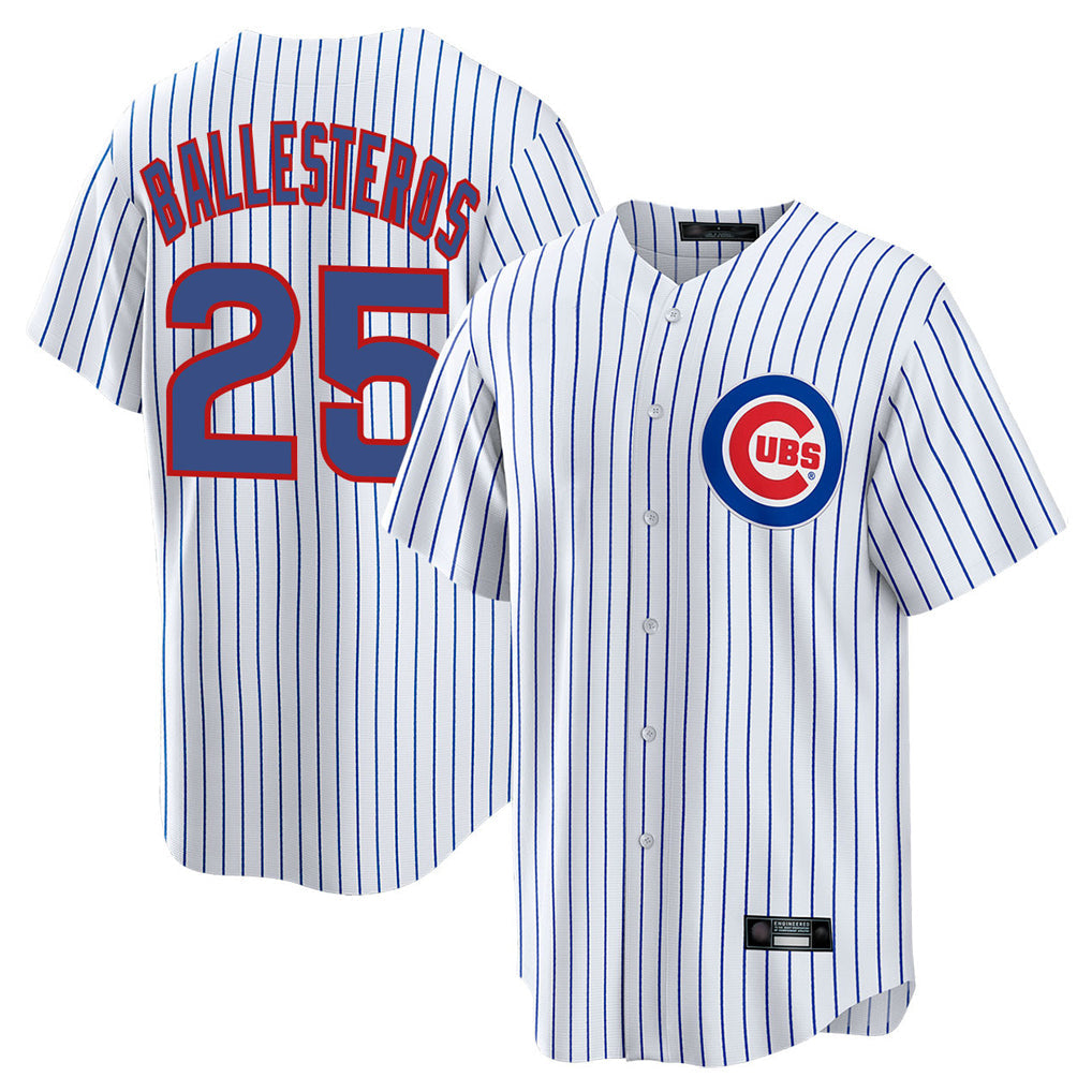 Chicago Cubs #25 Mois¨¦s Ballesteros Player White Game Home Stitched Baseball Jersey