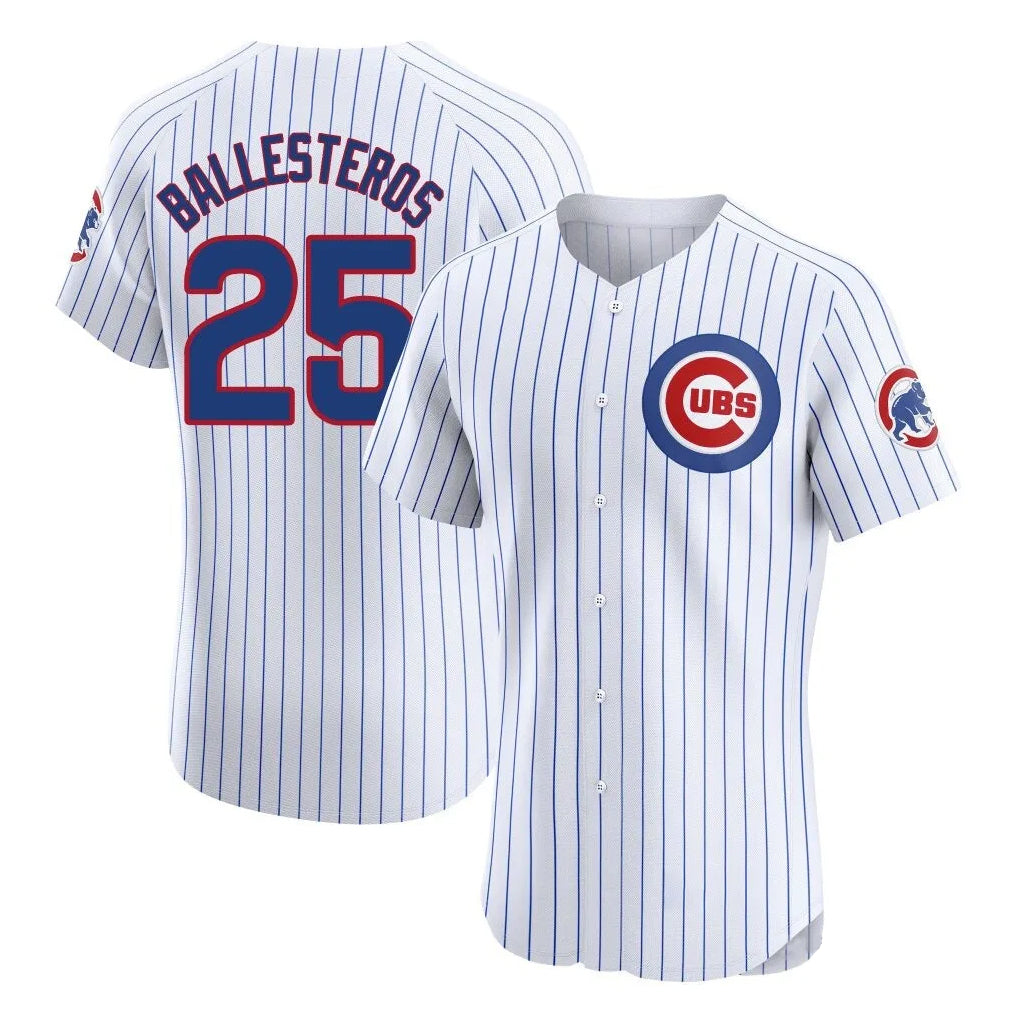 Chicago Cubs #25 Mois¨¦s Ballesteros Player White Limited Elite Home Game Stitched Baseball Jersey