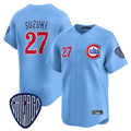 Chicago Cubs #27 Seiya Suzuki Player Blue Vapor Premier Limited Home Stitched Baseball Jersey