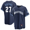 Chicago Cubs #27 Seiya Suzuki Player Navy City Connect Home Game Stitched Baseball Jersey