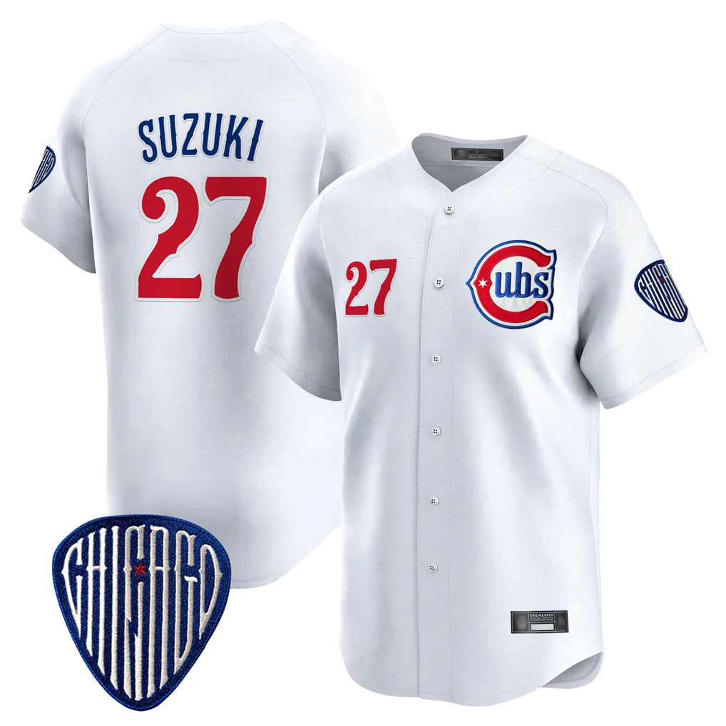 Chicago Cubs #27 Seiya Suzuki Player White Vapor Premier Limited Home Stitched Baseball Jersey