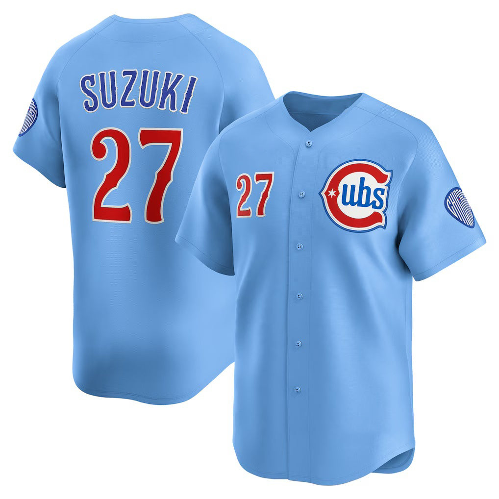 Chicago Cubs #27 Seiya Suzuki Royal 2nd Alternate Limited Player Baseball Jersey